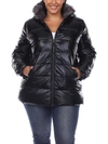 WHITE MARK PLUS WOMENS FAUX FUR COLD WEATHER PUFFER JACKET
