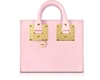 SOPHIE HULME Pastel Pink Saddle Leather Albion Box Tote Bag
