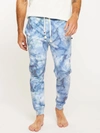 Sol Angeles Granite Marble Jogger In Blue Marble Print In Multi