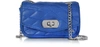 ZADIG & VOLTAIRE Cobalt Blue Quilted Leather Skinny Love Clutch