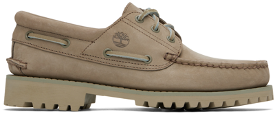 Timberland Taupe Authentic Boat Shoes In Eo2 Light Taupe Nubu