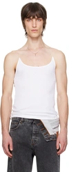 Y/PROJECT WHITE INVISIBLE STRAP TANK TOP