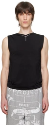 Y/PROJECT BLACK V-NECK TANK TOP