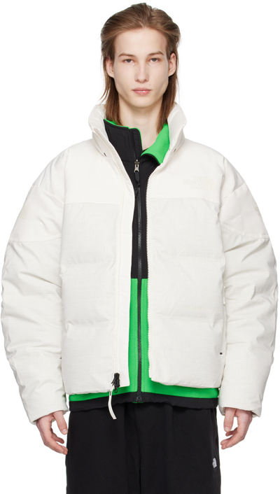 The North Face White Rmst Steep Tech Nuptse Down Jacket In Qli White Dune