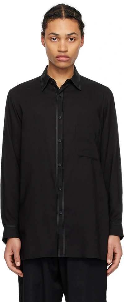 Ys For Men Black Button Shirt In 1 Black