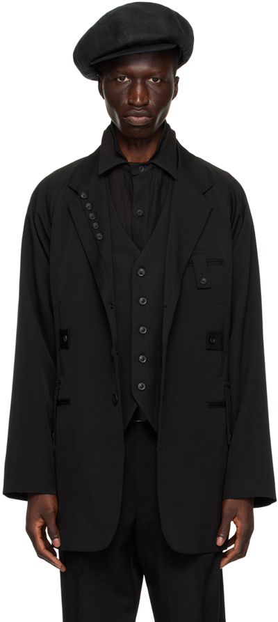 Yohji Yamamoto Black 5-pocket Blazer In 2 Black