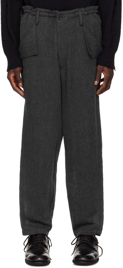 Yohji Yamamoto Black Flap Pocket Trousers In 1 Black