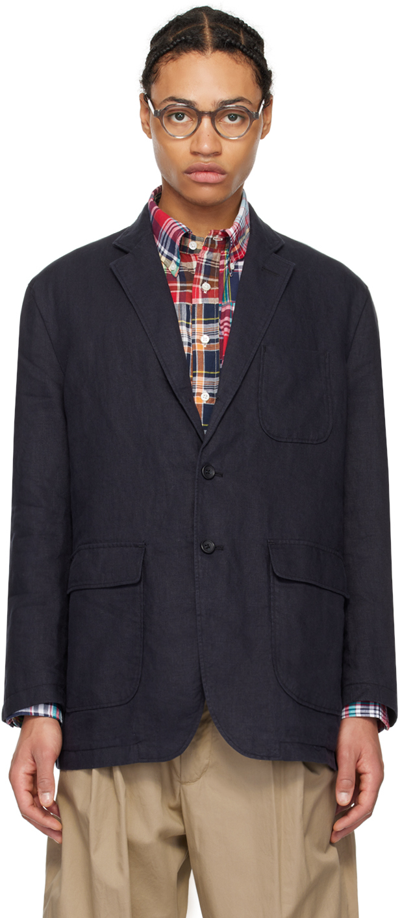 Engineered Garments Navy Ivy Blazer In Et027 Navy Linen Twi