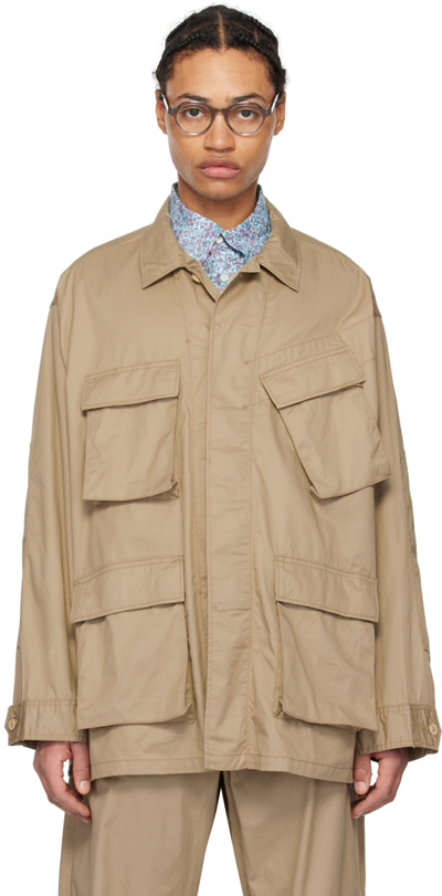 Engineered Garments Khaki Bdu Jacket In Pb001 Khaki High Cou