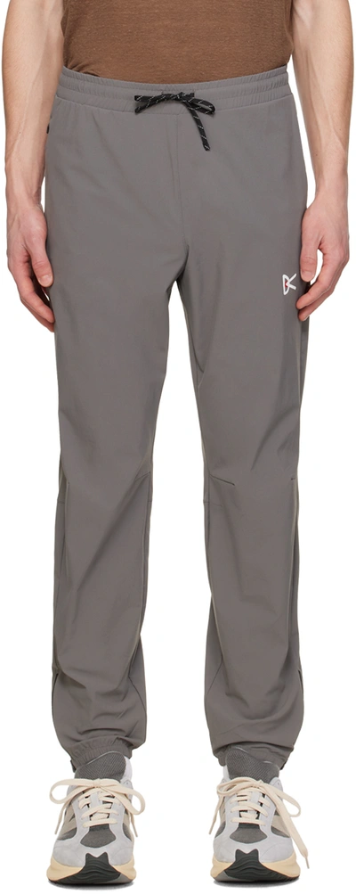 District Vision Gray Lightweight Dwr Sweatpants In Charcoal,