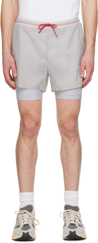 District Vision Gray Trail Shorts In Moonstone