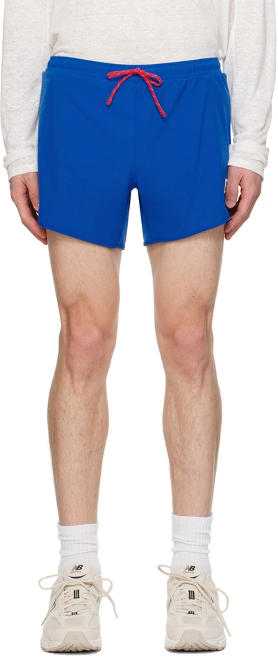 District Vision Blue 5in Training Shorts In Ocean Blue,