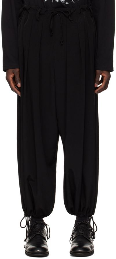 Yohji Yamamoto Black Balloon Trousers In 1 Black