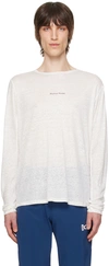 DISTRICT VISION OFF-WHITE CREWNECK LONG SLEEVE T-SHIRT