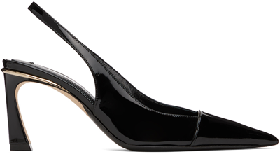 Victoria Beckham Black 75mm Slingback Heels In 19000-001-black