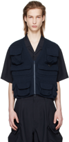 Meanswhile Navy Luggage Vest In Navy