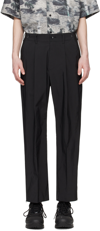 MEANSWHILE BLACK SIDE ZIP TROUSERS
