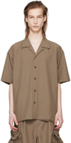 MEANSWHILE BROWN SIDE SLIT SHIRT