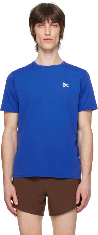 District Vision Blue Lightweight T-shirt In Ocean Blue,