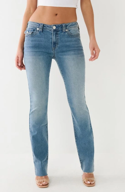True Religion Brand Jeans Billie Mid Rise Straight Leg Jeans In Medium Viper