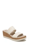 Bzees Resort Platform Slide Sandal In White Natural