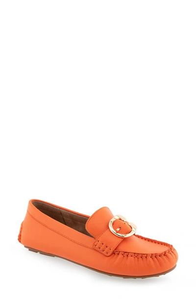 Aerosoles Case Buckle Flat In Mandarin Leather