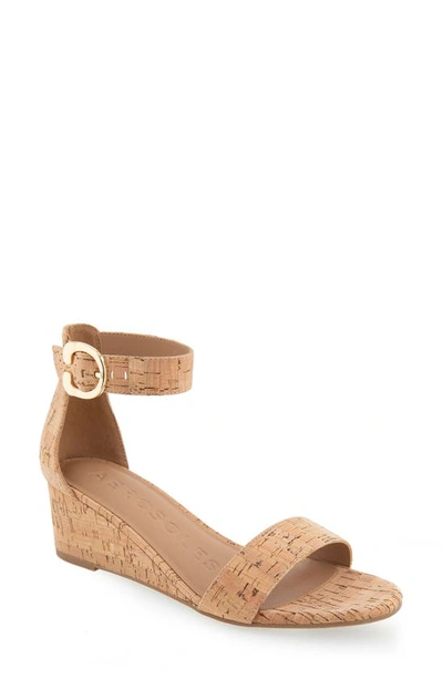 Aerosoles Willis Wedge Heel Sandal In Cork Combo