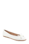 Aerosoles Pia Ballet Flat In White Patent Pu