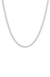 Hmy Jewelry Rope Chain Necklace In Silver