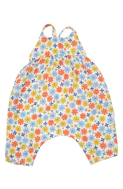 Angel Dear Babies' Mod Daisy Tie Back Organic Cotton Romper In Floral Multi