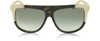 BALENCIAGA DESIGNER SUNGLASSES BA0025 ACETATE SHIELD WOMEN'S SUNGLASSES W/RUBBER DETAILS