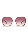 TED BAKER 56MM SQUARE SUNGLASSES