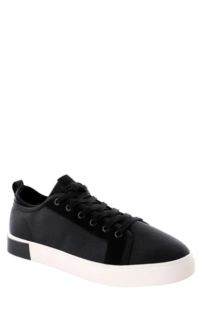 Strauss And Ramm Leather Sneaker In Black