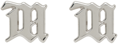 Misbhv Silver M Classic Earrings In Metallic