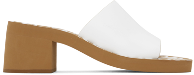 See By Chloé White Essie Heeled Sandals In 100-white