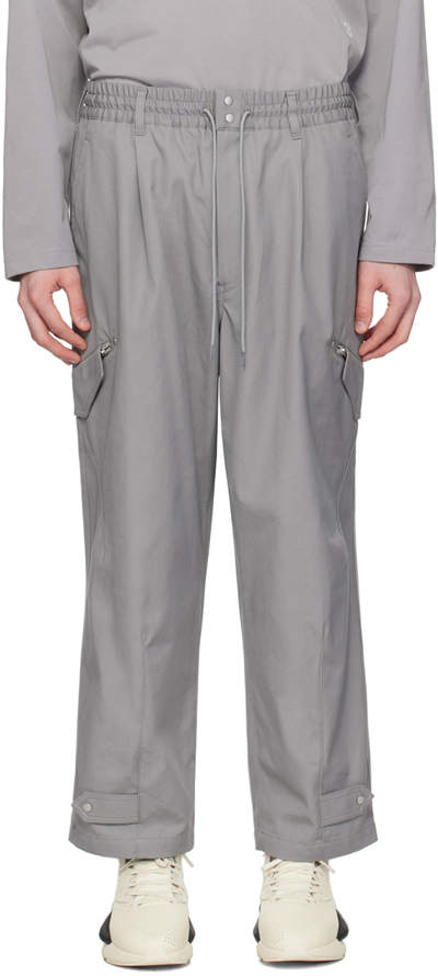 Y-3 Grey Workwear Cargo Trousers In Ch Solid Grey