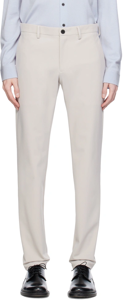 Theory Beige Curtis Trousers In Putty
