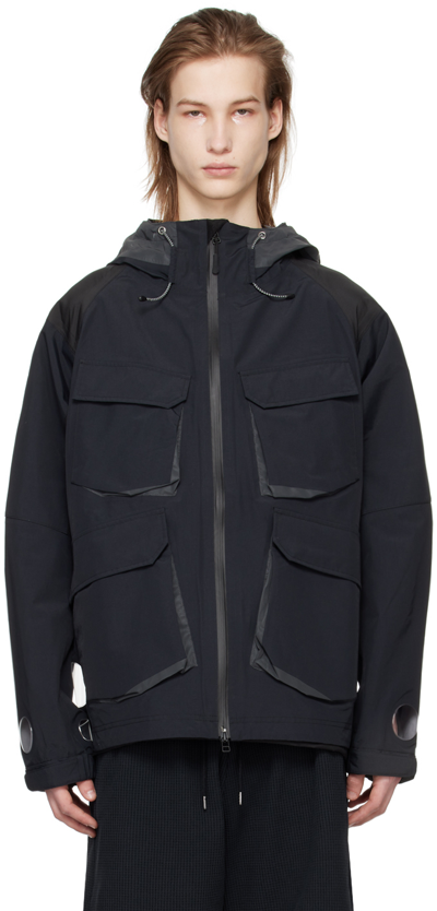 Meanswhile Black Air Window Jacket In Carbon Black