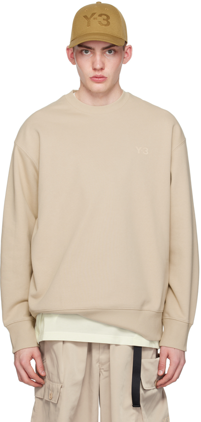 Y-3 Beige Oversized Sweatshirt In Clay Brown