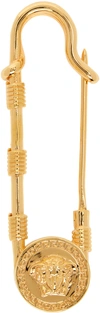 VERSACE GOLD SAFETY PIN BROOCH