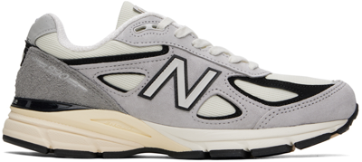 New Balance Gray Made In Usa 990v4 Sneakers In Grey
