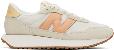 New Balance Beige 237 Sneakers In Angora/hazy Peach