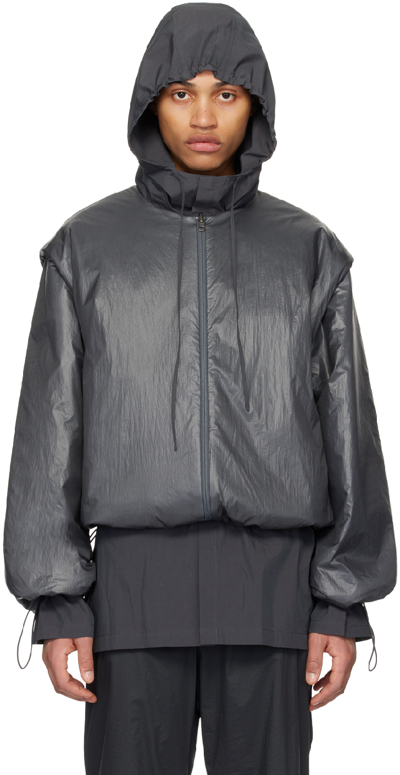 Amomento Navy Padded Reversible Jacket