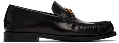 Versace Black Medusa '95 Loafers In Black- Gold