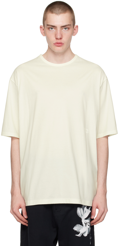 Y-3 Off-white Boxy T-shirt In Off White