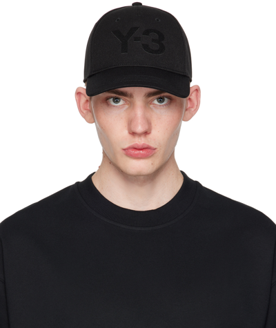 Y-3 Logo Baseball Cap In Black