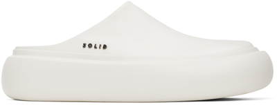 Solid Homme White Hardware Loafers In 903w White