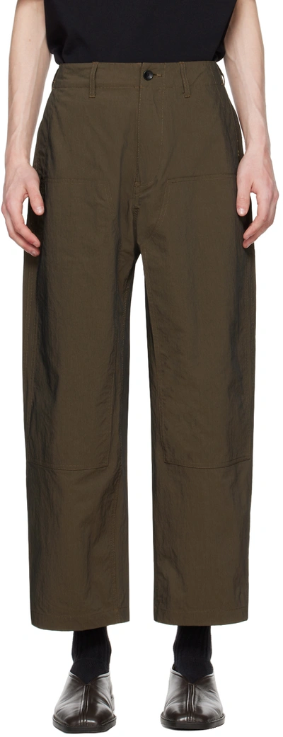 Meanswhile Khaki Dope-dyed Trousers In Fog Brown