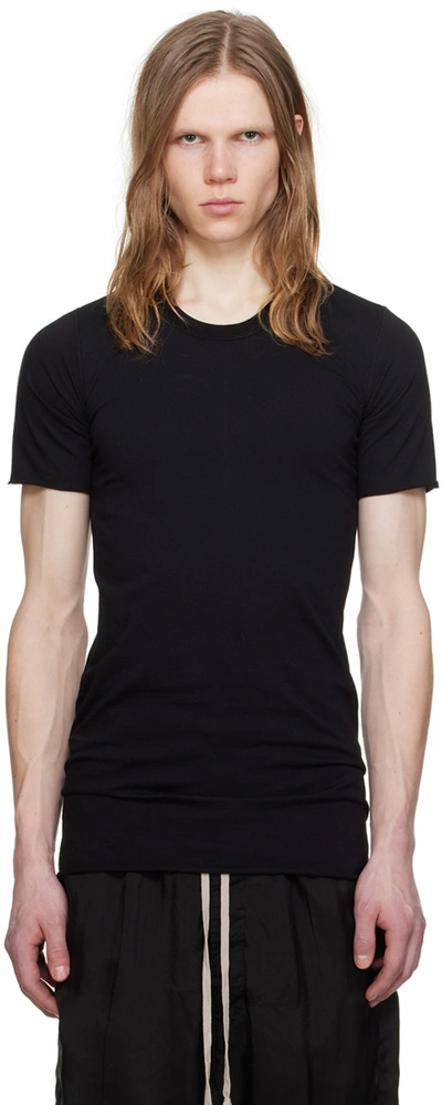 Rick Owens Basic T-shirt In Nero