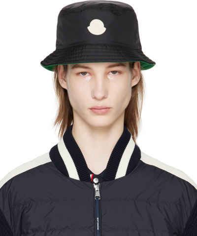 Moncler Reversible Bucket Hat In 999 Black